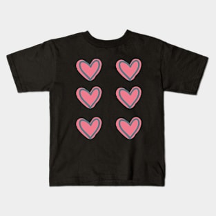Boho hearts pattern. Kids T-Shirt